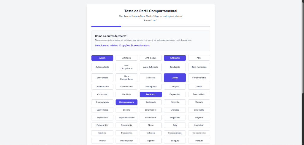 Teste Comportamental